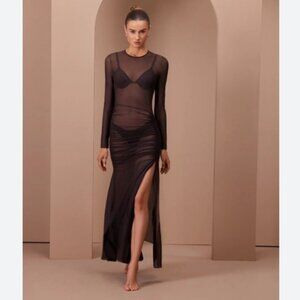 Gigi C Gisele Maxi Dress. Chocolate. Sz S. NWT RP$160